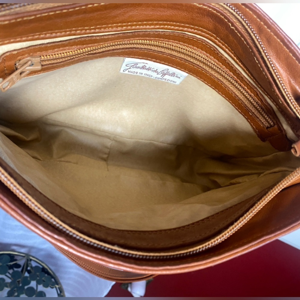 Giambattista Confezioni Brown Leather Crossbody Handbag Leather Lining Italy - Picture 8 of 14